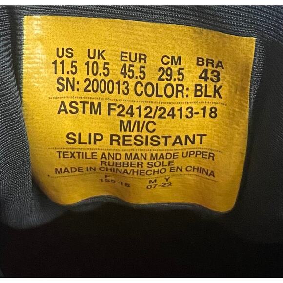 Skechers Men's Work Shoes 11.5 Black Slip Resistant Alloy Toe Memory Foam - Picture 3 of 9